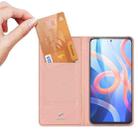 For Xiaomi Redmi Poco M4 Pro 5G/Redmi Note 11S/11T 5G/Redmi Note 11 DUX DUCIS Skin Pro Series Shockproof Horizontal Flip Leather Phone Case(Rose Gold) - 2