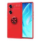 For Honor 60 Pro Metal Ring Holder 360 Degree Rotating TPU Phone Case(Red) - 1