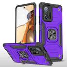 For Xiaomi 11T Magnetic Armor TPU + PC Phone Case(Purple) - 1