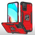 For Xiaomi Redmi 10 Magnetic Armor TPU + PC Phone Case(Red) - 1