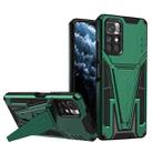 For Xiaomi Redmi Note 11/Poco M4 Pro 5G Super V Armor PC + TPU Phone Case(Dark Green) - 1