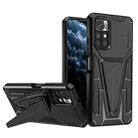 For Xiaomi Redmi Note 11/Poco M4 Pro 5G Super V Armor PC + TPU Phone Case(Black) - 1
