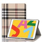 For iPad 10.2 / 10.5 Plaid Texture Horizontal Flip Leather Case with Holder & Card Slots & Wallet(White) - 1