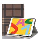 For iPad 10.2 / 10.5 Plaid Texture Horizontal Flip Leather Case with Holder & Card Slots & Wallet(Coffee) - 1