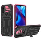 For Motorola G Pure Armor Card PC + TPU Phone Case(Pink) - 1