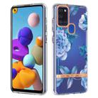 For Samsung Galaxy A21s Flowers and Plants Series IMD TPU Phone Case(Orchid Peony) - 1