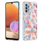 For Samsung Galaxy A32 4G Flowers and Plants Series IMD TPU Phone Case(Pink Gardenia) - 1