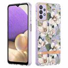 For Samsung Galaxy A32 5G Flowers and Plants Series IMD TPU Phone Case(Green Gardenia) - 1