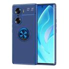 For Honor 60 Pro Metal Ring Holder 360 Degree Rotating TPU Phone Case(Blue) - 1