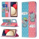 For Samsung Galaxy A03s 166mm Invisible Magnetic Leather Phone Case(Elephant) - 1