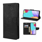 For Samsung Galaxy A33 5G Butterfly Embossed Horizontal Flip Leather Phone Case with Card Slot & Holder(Black) - 1