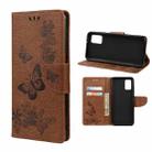 For Xiaomi Redmi Note 11 Pro Butterfly Embossed Horizontal Flip Leather Phone Case with Card Slot & Holder(Brown) - 1