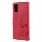 For Xiaomi Redmi Note 11 5G Butterfly Embossed Horizontal Flip Leather Phone Case with Card Slot & Holder(Red) - 3