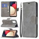For Samsung Galaxy A03s 166mm Retro Lambskin Leather Phone Case(Grey) - 1