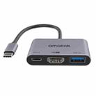 amalink 9175D Type-C / USB-C to HDMI + USB 3.0 + PD HUB Adapter(Grey) - 1