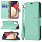For Samsung Galaxy A03s 166mm Litchi Texture Leather Phone Case(Green) - 1