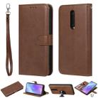 For Xiaomi Redmi K20 Solid Color Horizontal Flip Protective Case with Holder & Card Slots & Wallet & Photo Frame & Lanyard(Brown) - 1