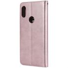 For Xiaomi Redmi Note 6 Pro Solid Color Horizontal Flip Protective Case with Holder & Card Slots & Wallet & Photo Frame & Lanyard(Rose Gold) - 3
