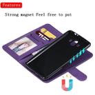 For Huawei Mate 10 Solid Color Horizontal Flip Protective Case with Holder & Card Slots & Wallet & Photo Frame & Lanyard(Purple) - 5