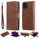 For iPhone 11 Pro Solid Color Horizontal Flip Protective Case with Holder & Card Slots & Wallet & Photo Frame & Lanyard(Brown) - 1