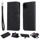 For iPhone 11 Pro Max Solid Color Horizontal Flip Protective Case with Holder & Card Slots & Wallet & Photo Frame & Lanyard(Black) - 1