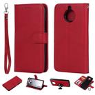 For Motorola Moto G5s Solid Color Horizontal Flip Protective Case with Holder & Card Slots & Wallet & Photo Frame & Lanyard(Red) - 1