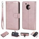 For Motorola Moto G5 Solid Color Horizontal Flip Protective Case with Holder & Card Slots & Wallet & Photo Frame & Lanyard(Rose Gold) - 1