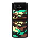 For Samsung Galaxy Z Flip3 5G Camouflage Clouds Embossed Silicone Phone Case(Green+Yellow) - 1