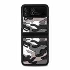 For Samsung Galaxy Z Flip3 5G Camouflage Clouds Embossed Silicone Phone Case(Grey) - 1