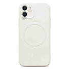 For iPhone 12 mini Liquid Silicone Full Coverage Magsafe Phone Case (White) - 1