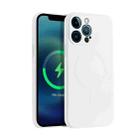 For iPhone 12 Pro Liquid Silicone Full Coverage Magsafe Phone Case(White) - 1