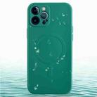 For iPhone 12 Pro Liquid Silicone Full Coverage Magsafe Phone Case(Dark Green) - 3
