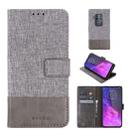 For Motorola Moto One Pro MUMXA MX102 Horizontal Flip Canvas Stitching Leather Case with Holder & Card Slots & Wallet(Grey) - 1