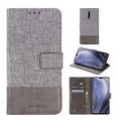 For OPPO Reno Z MUMXA MX102 Horizontal Flip Canvas Stitching Leather Case with Holder & Card Slots & Wallet(Grey) - 1