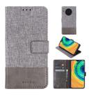 For Huawei Mate 30 MUMXA MX102 Horizontal Flip Canvas Stitching Leather Case with Holder & Card Slots & Wallet(Grey) - 1