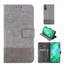 For Huawei Nova 5 Pro MUMXA MX102 Horizontal Flip Canvas Stitching Leather Case with Holder & Card Slots & Wallet(Grey) - 1