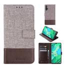 For Huawei Nova 5 Pro MUMXA MX102 Horizontal Flip Canvas Stitching Leather Case with Holder & Card Slots & Wallet(Brown) - 1