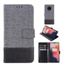 For OnePlus 7T MUMXA MX102 Horizontal Flip Canvas Stitching Leather Case with Holder & Card Slots & Wallet(Black) - 1
