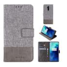 For OnePlus 7T Pro MUMXA MX102 Horizontal Flip Canvas Stitching Leather Case with Holder & Card Slots & Wallet(Grey) - 1