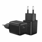 JOYROOM L-P251 PD 25W USB-C / Type-C Mini Intelligent Fast Charger, EU Plug(Black) - 1