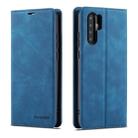 For Huawei P30 Pro Forwenw Dream Series Oil Edge Strong Magnetism Horizontal Flip Leather Case with Holder & Card Slots & Wallet & Photo Frame(Blue) - 1