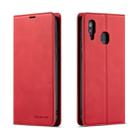 For Galaxy A40 Forwenw Dream Series Oil Edge Strong Magnetism Horizontal Flip Leather Case with Holder & Card Slots & Wallet & Photo Frame(Red) - 1