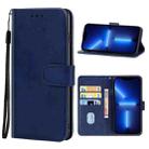 For iPhone 13 Pro Leather Phone Case (Blue) - 1