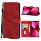 For iPhone 13 Leather Phone Case(Red) - 1
