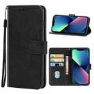 For iPhone 13 mini Leather Phone Case (Black) - 1