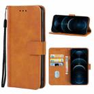 For iPhone 12 Pro Max Leather Phone Case(Brown) - 1