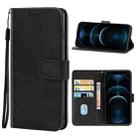 For iPhone 12 Pro Max Leather Phone Case(Black) - 1