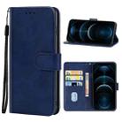 For iPhone 12 Pro Max Leather Phone Case(Blue) - 1