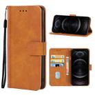 For iPhone 12 Pro Leather Phone Case(Brown) - 1