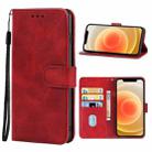 For iPhone 12 Leather Phone Case(Red) - 1